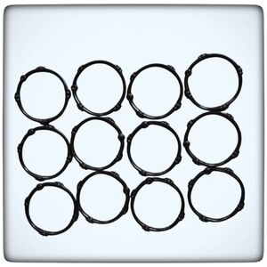 Brown Metal Durable Shower Curtain Rings-Set of 12